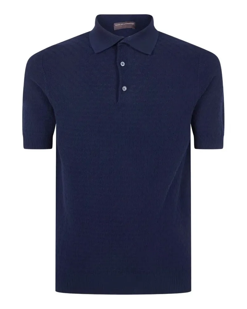 Filippo de Laurentiis Short Sleeves Polo Shirt Blue