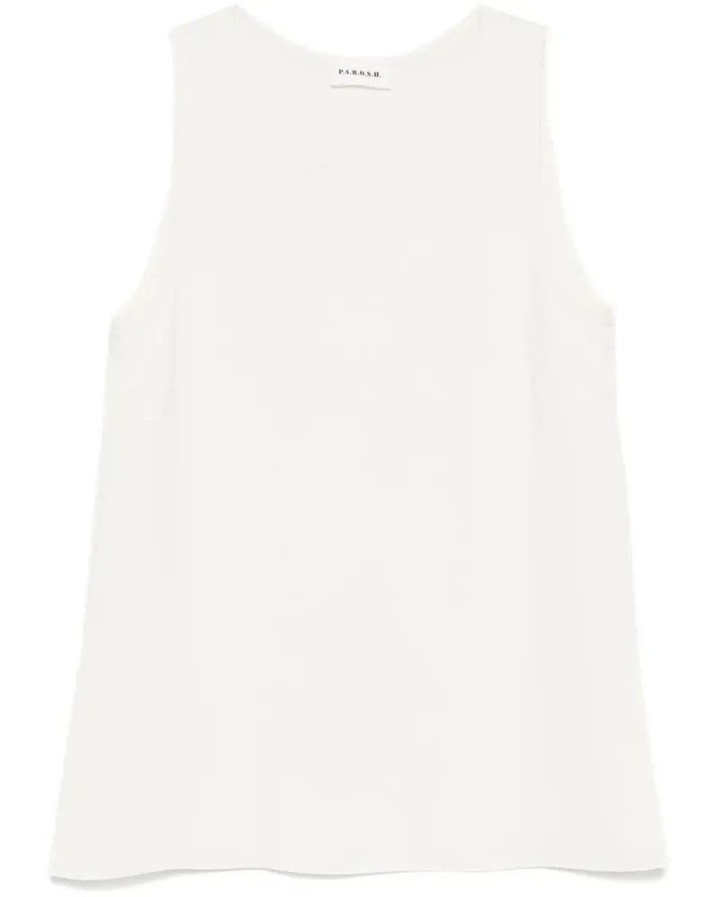 P.A.R.O.S.H. P. A.R. O.S. H. Sleeveless Blouse White