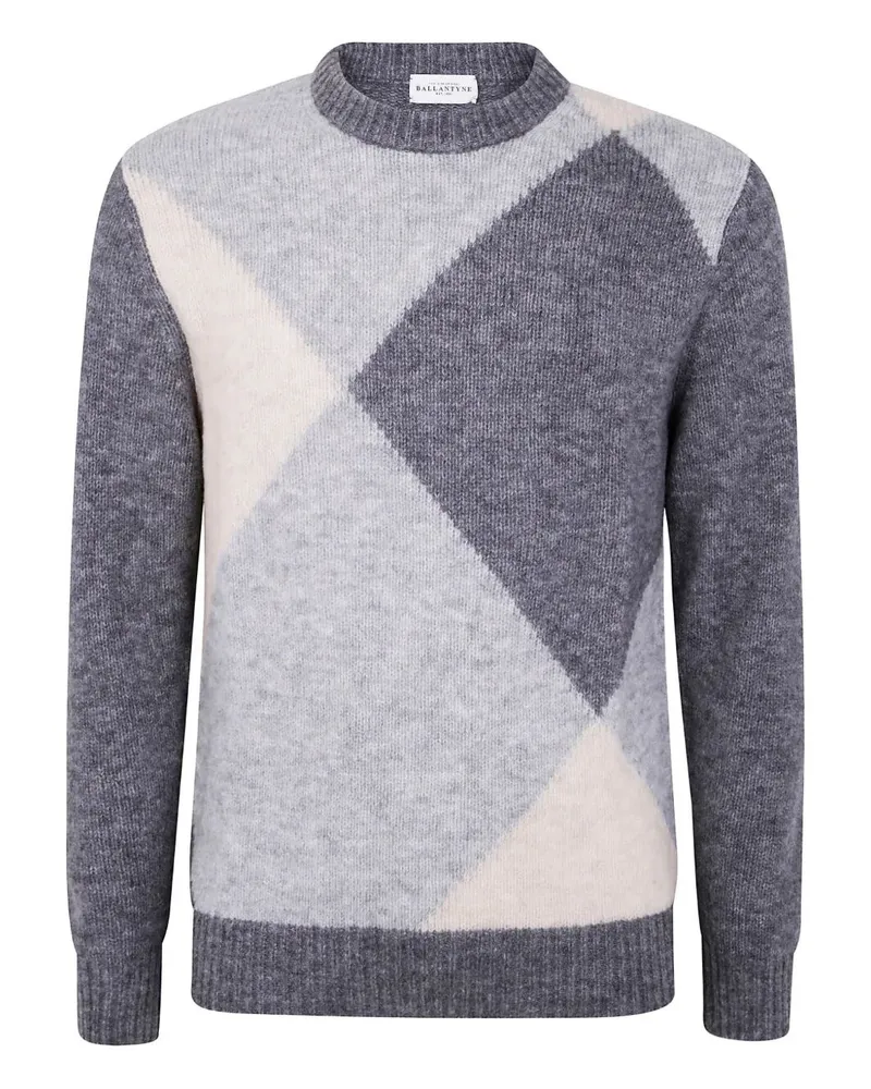 Ballantyne R Neck Pullover Gray