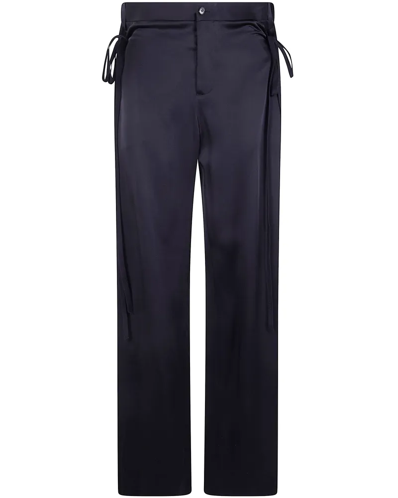 Ann Demeulemeester Tita' High Comfort Trousers With Double Ribbon Clo Black