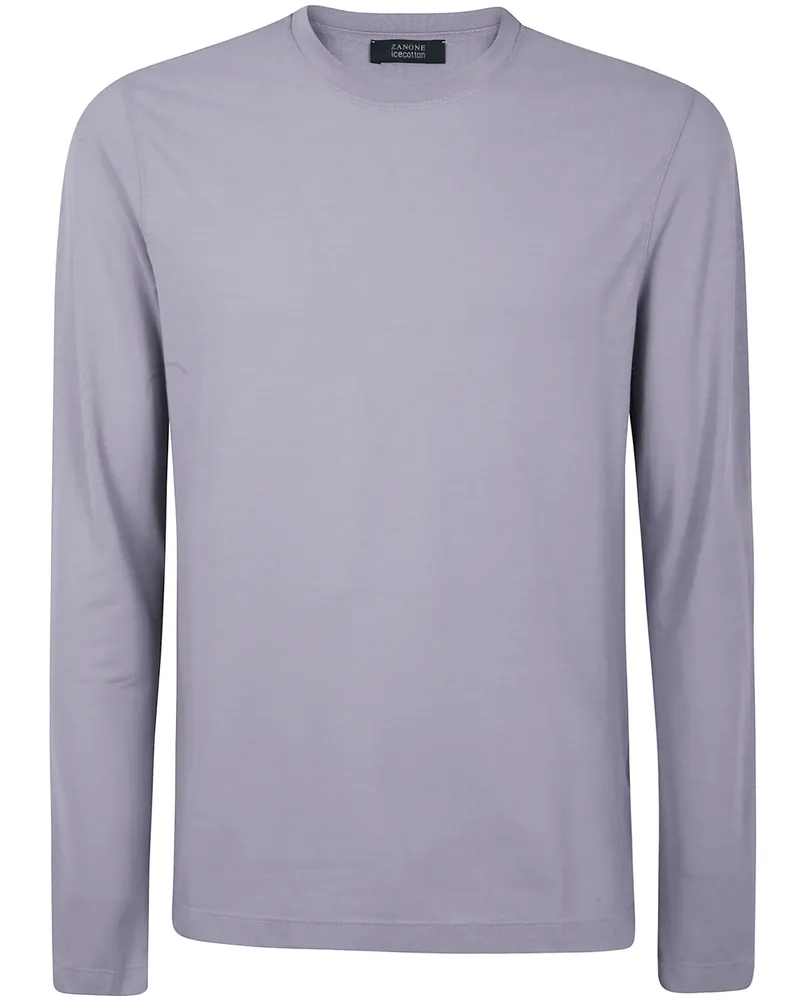 Zanone Long Sleeves Classic T-Shirt Gray