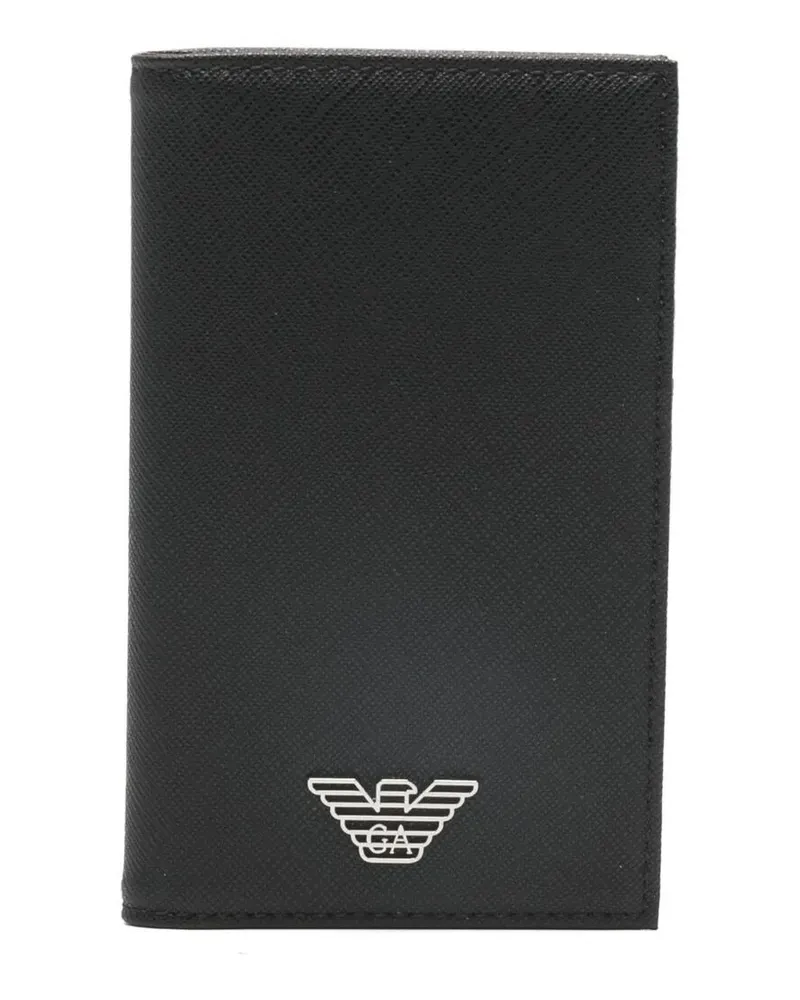 Emporio Armani Wallet Black Leather "Gianni Black