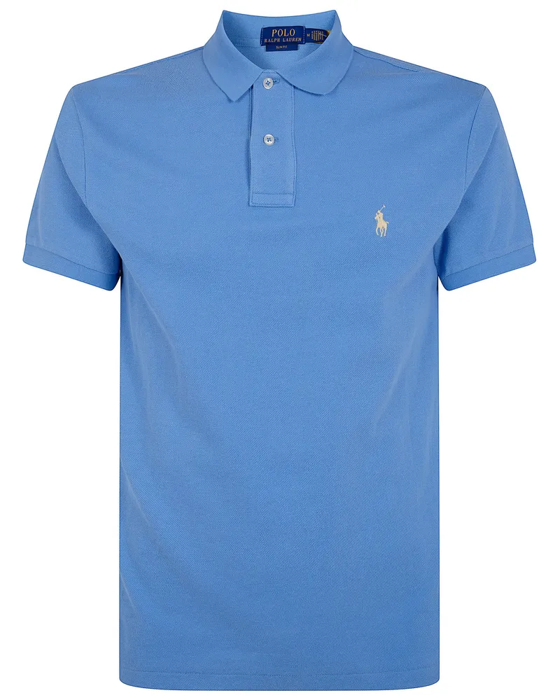 Ralph Lauren Short Sleeves Knit Classic Logo Polo Shirt Blue