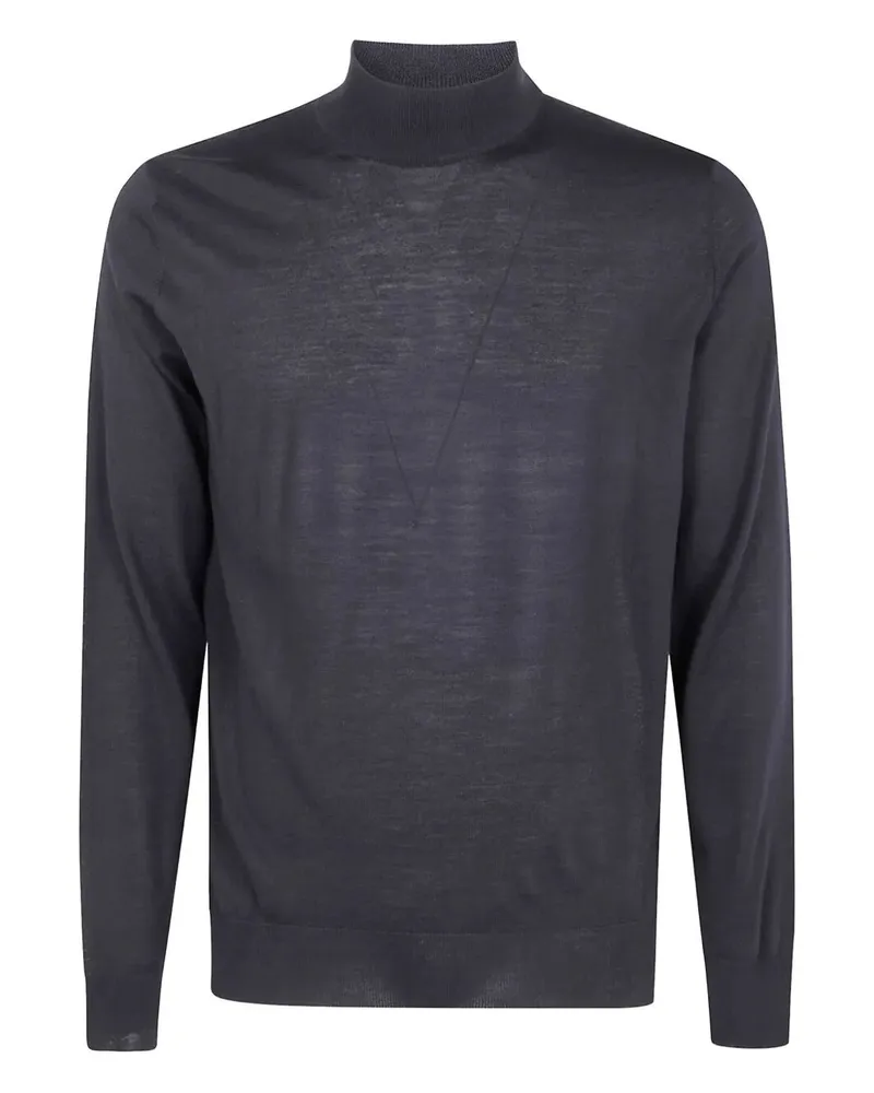 Filippo de Laurentiis Mock Turtle Neck Sweater Black