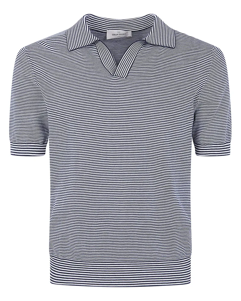 Gran Sasso Tennis Skipper Short Sleeves Polo Shirt Gray