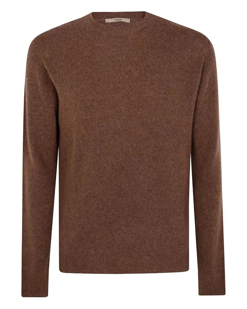 Nuur Long Sleeves Swg Round Neck Sweater Brown
