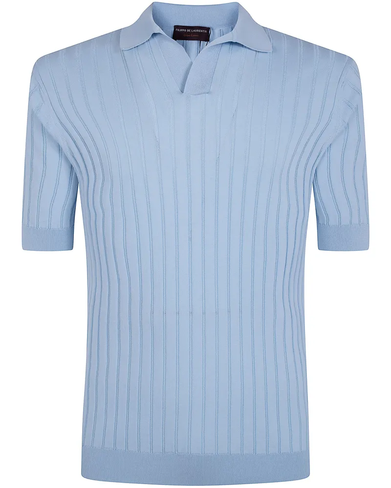 Filippo de Laurentiis Short Sleeves "Skipper" Polo Shirt Gray