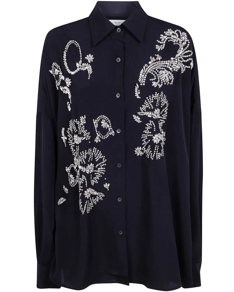 Dries van Noten Casia Embroidered Shirt Black