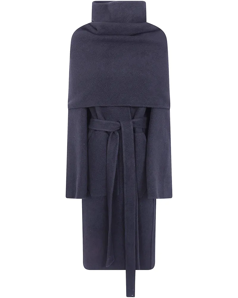 Rick Owens Coat Cowl Black