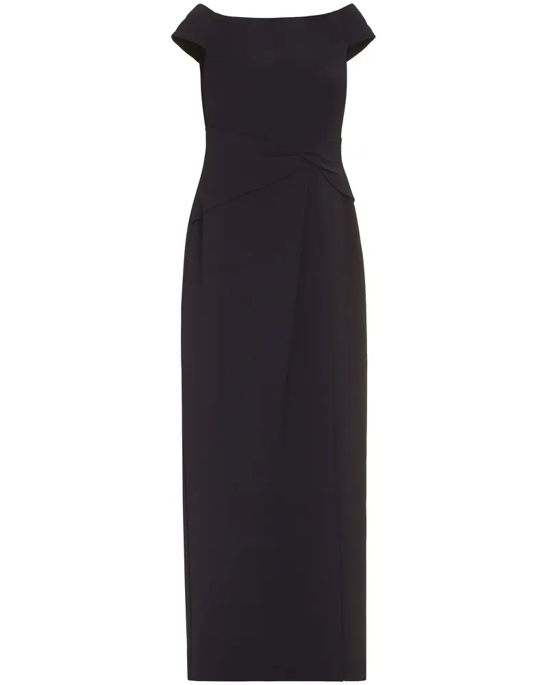 Ralph Lauren Saran Short Sleeves Gown By Lauren Ralph Lauren Blue