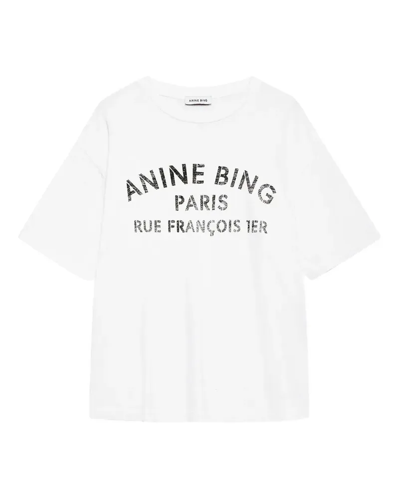 Anine Bing Cohen Tee Los Angeles Stencil' T-Shirt Gray