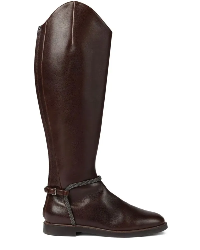 Brunello Cucinelli Knee Horse Boots Brown