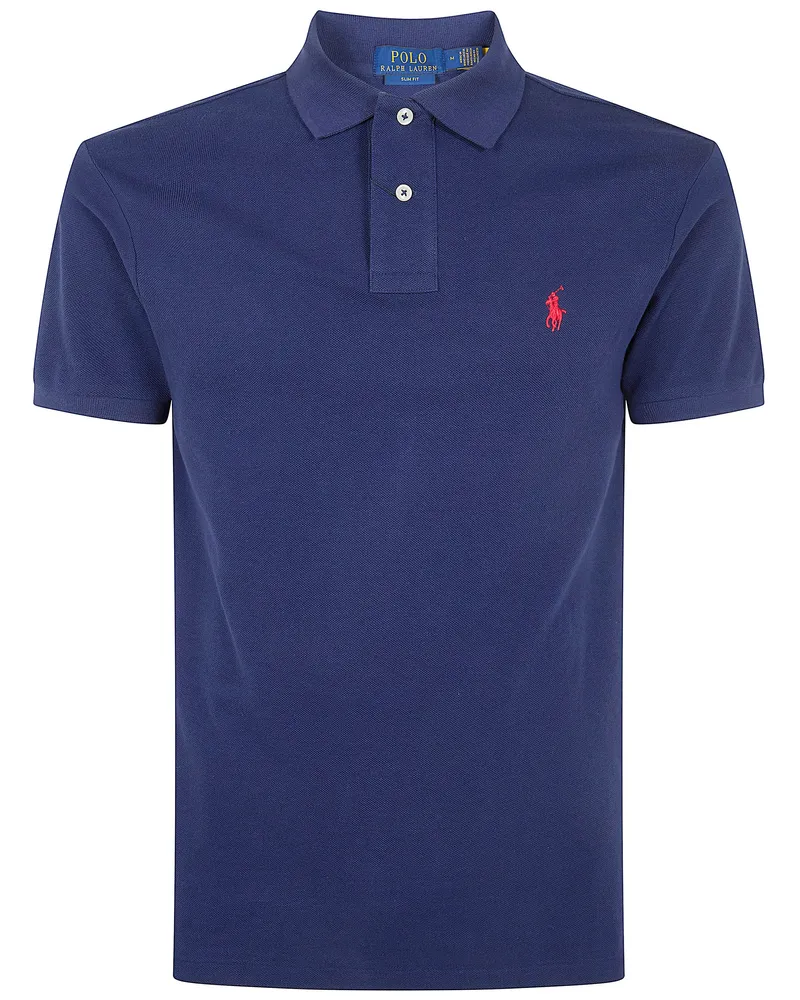 Ralph Lauren Short Sleeves Knit Polo Shirt Blue