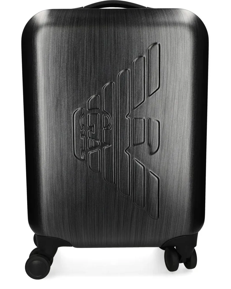 Emporio Armani Eagle Suitcase Trolley Gray