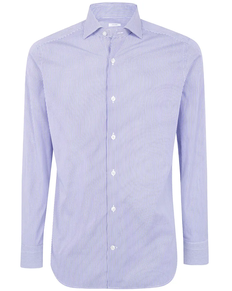 Caliban Striped Shirt Shirt Blue