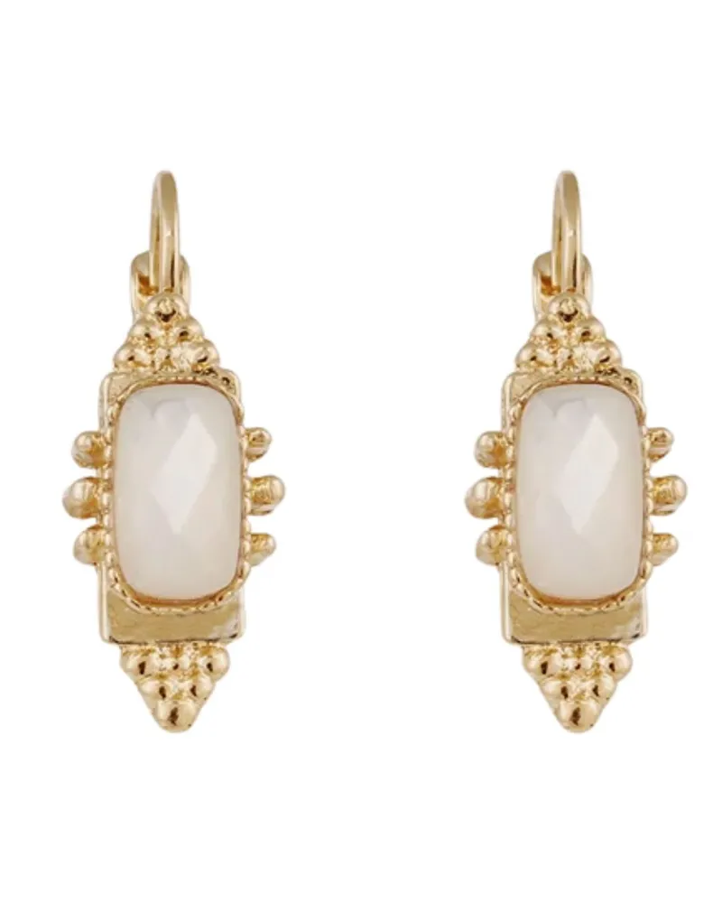Gas Bijoux Earrings Metallic "Serti Talisman Metallic