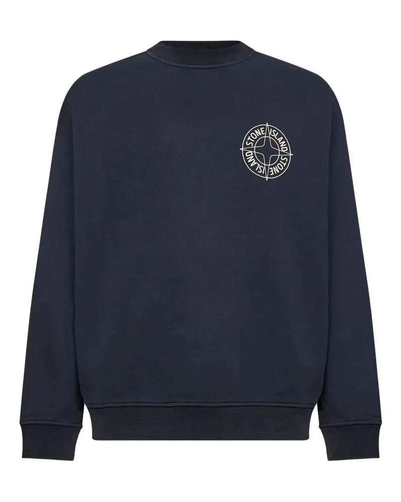 Stone Island Round Neck Sweatshirt Blue