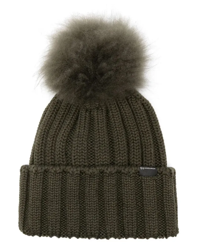 Woolrich Beanie Cashmere "Pom Pom Green