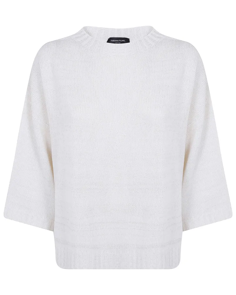 Fabiana Filippi Short Sleeve Sweater Beige