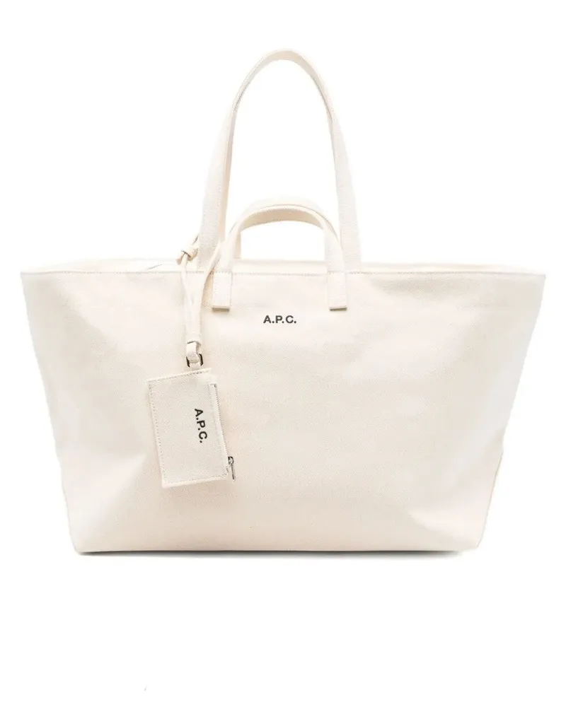 A.P.C. A. P.C. "Le Drummer Toile" Tote Bag Beige