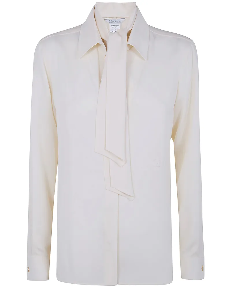 Max Mara Mxmcolmo" Silk Scarf Shirt White