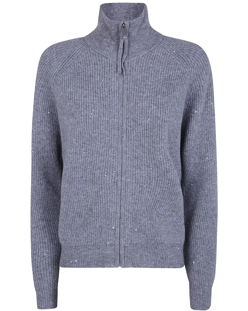 Seventy Sweater Long Sleeves Mock Neck "940 Light Grey Gray
