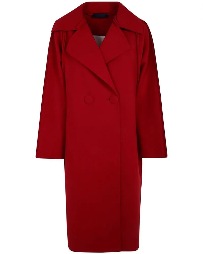 Maria Calderara Coat Double Breasted "W906n.3 3 Ruby Red Red