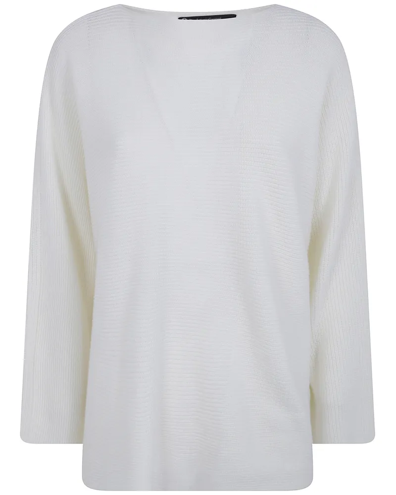 Pier Antonio Gaspari Sweater Pearl Knit Pearl Knit Sweater White