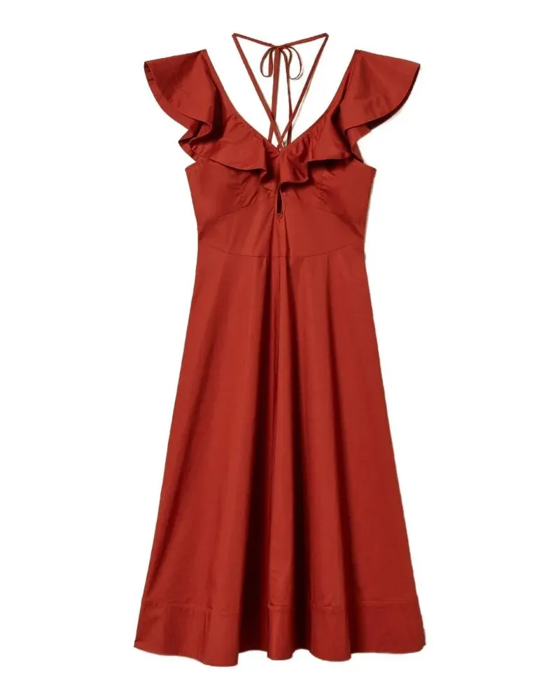 Twin-Set Midi Dress Brown