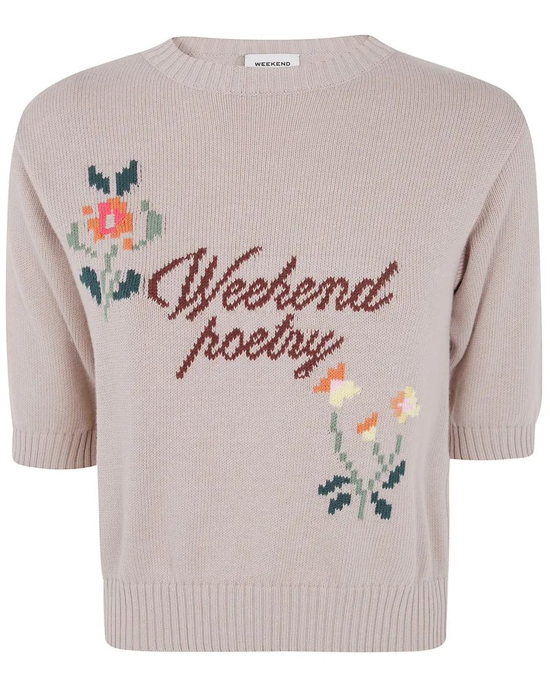 Max Mara Sweater Floral Design "Wkd Fiacre Brown