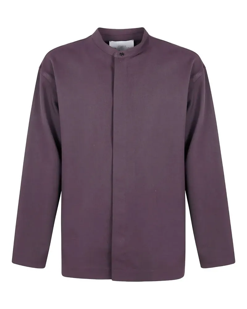 Studio Nicholson Karst' Grandad Collar Shirt Brown