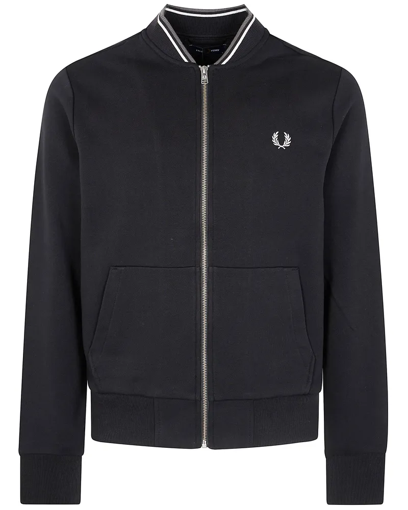 Fred Perry Zip Through Sweatshirt Black