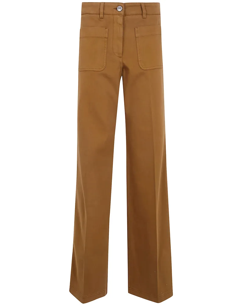 Etro Pants Wide Leg Trousers Brown