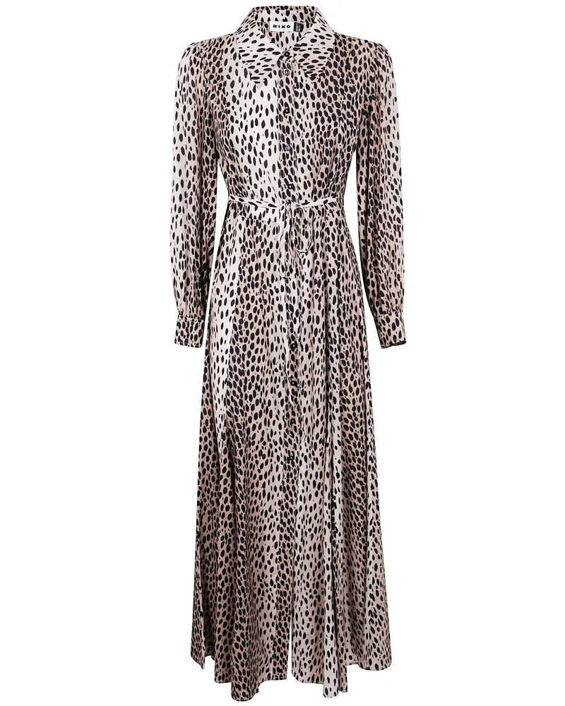 RIXO Maddison" Dress Antelope Spot Black Black