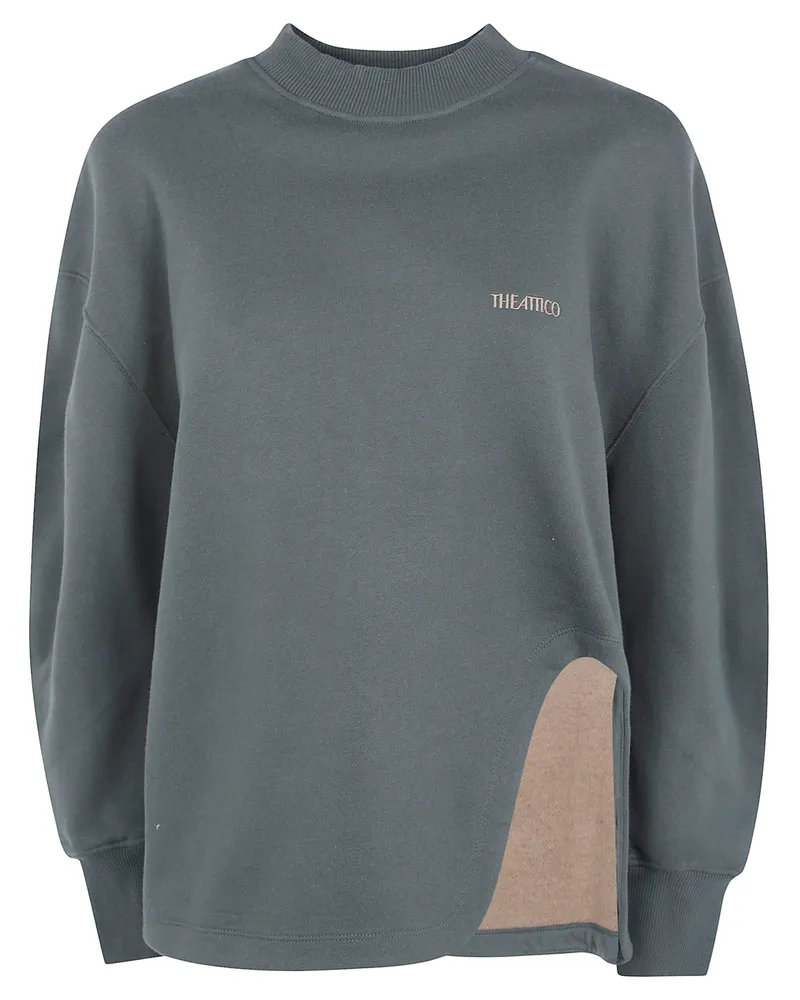 ATTICO Sweatshirt Classic Round Neck Green
