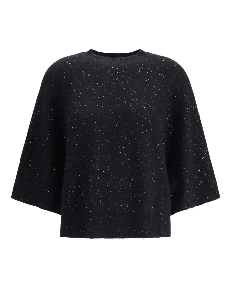 Fabiana Filippi Short Sleeve Cape Black