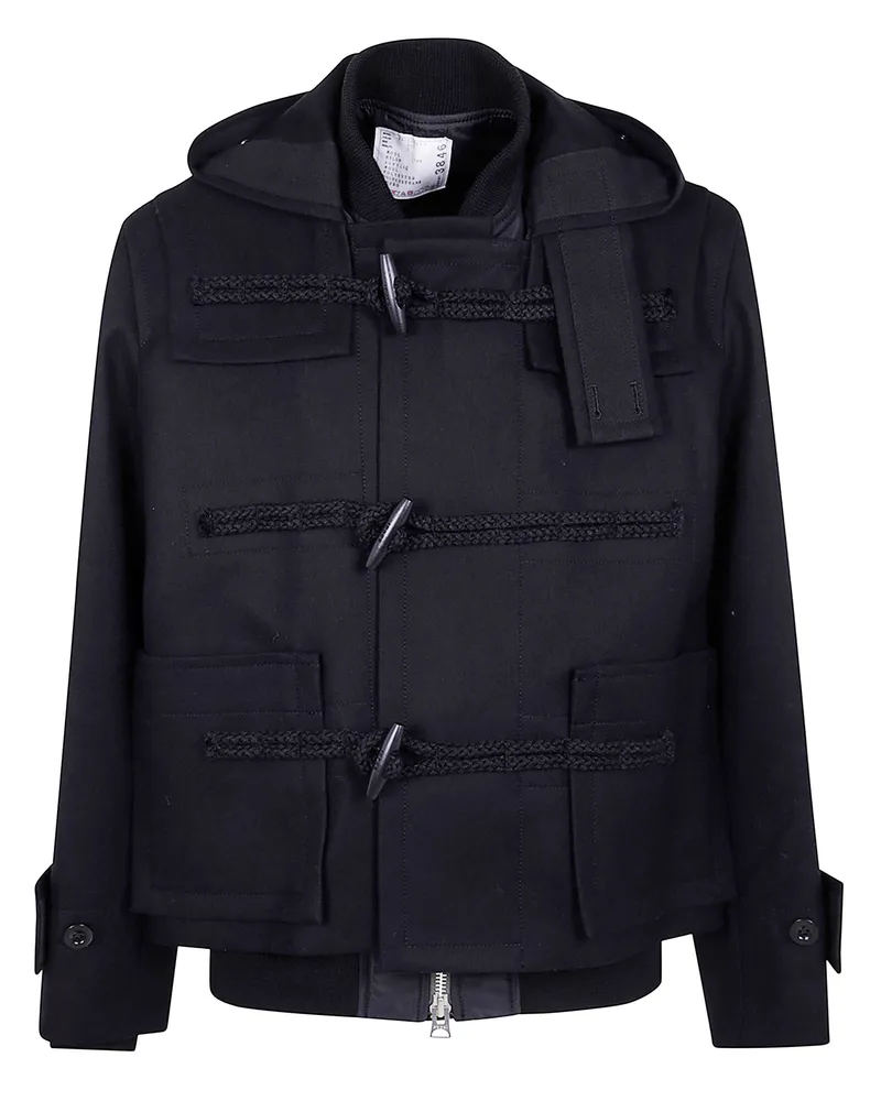 Sacai Wool Melton Blouson Black