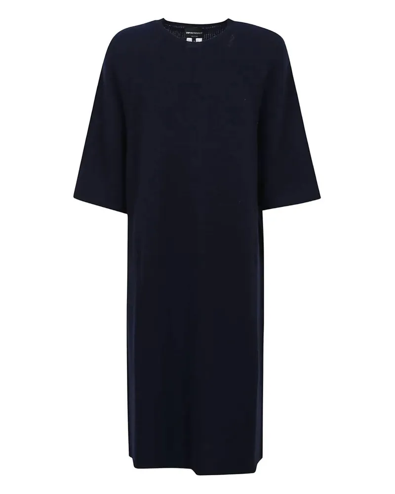 Emporio Armani Over Short Sleeve Dress Blue