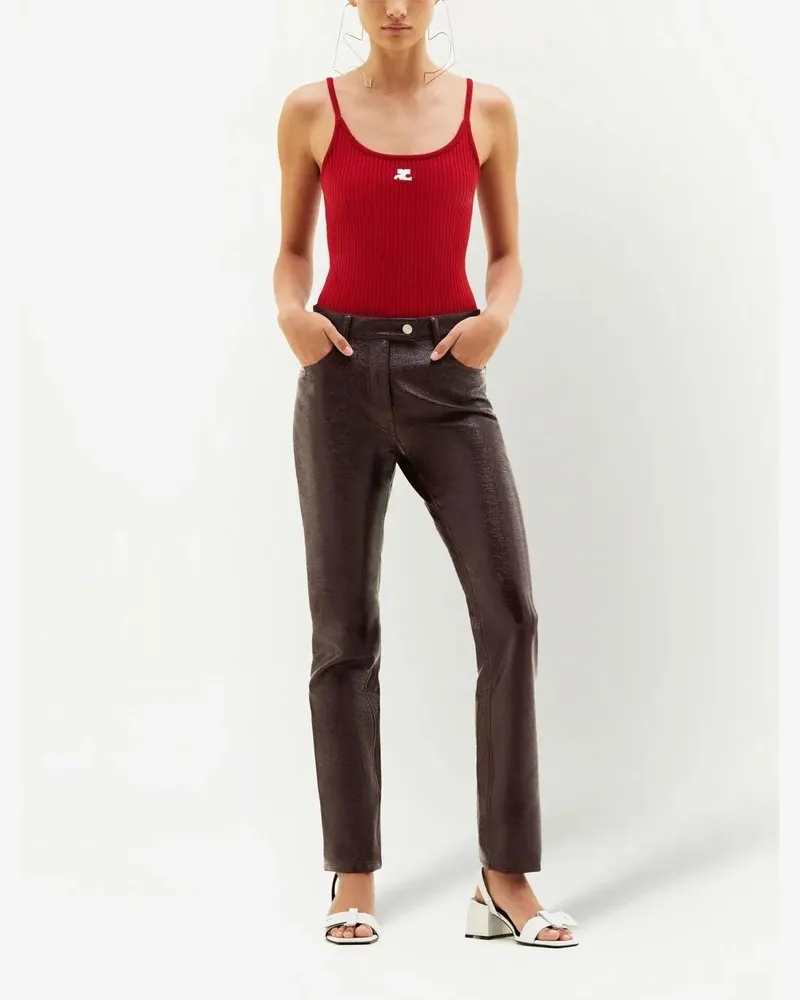 Courrèges Reedition" Knit Tank Top Red