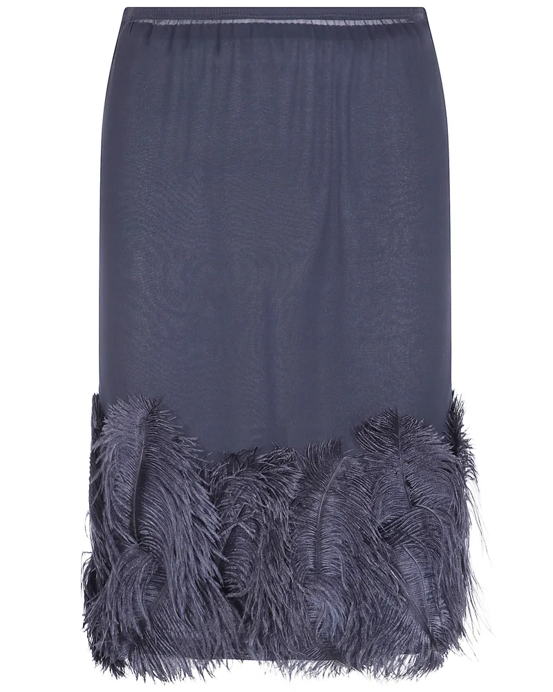 Semicouture Skirt Feather Detail "Quanna Black