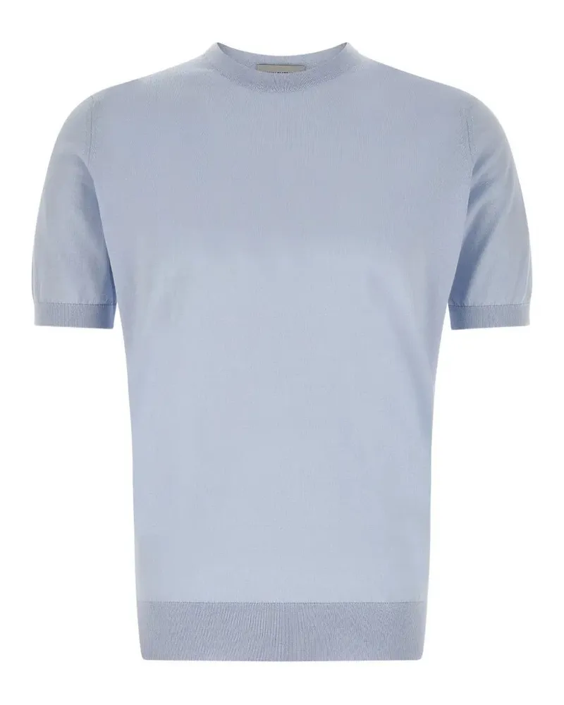 John Smedley Kempton" Crewneck Short Sleeves T-Shirt Beige