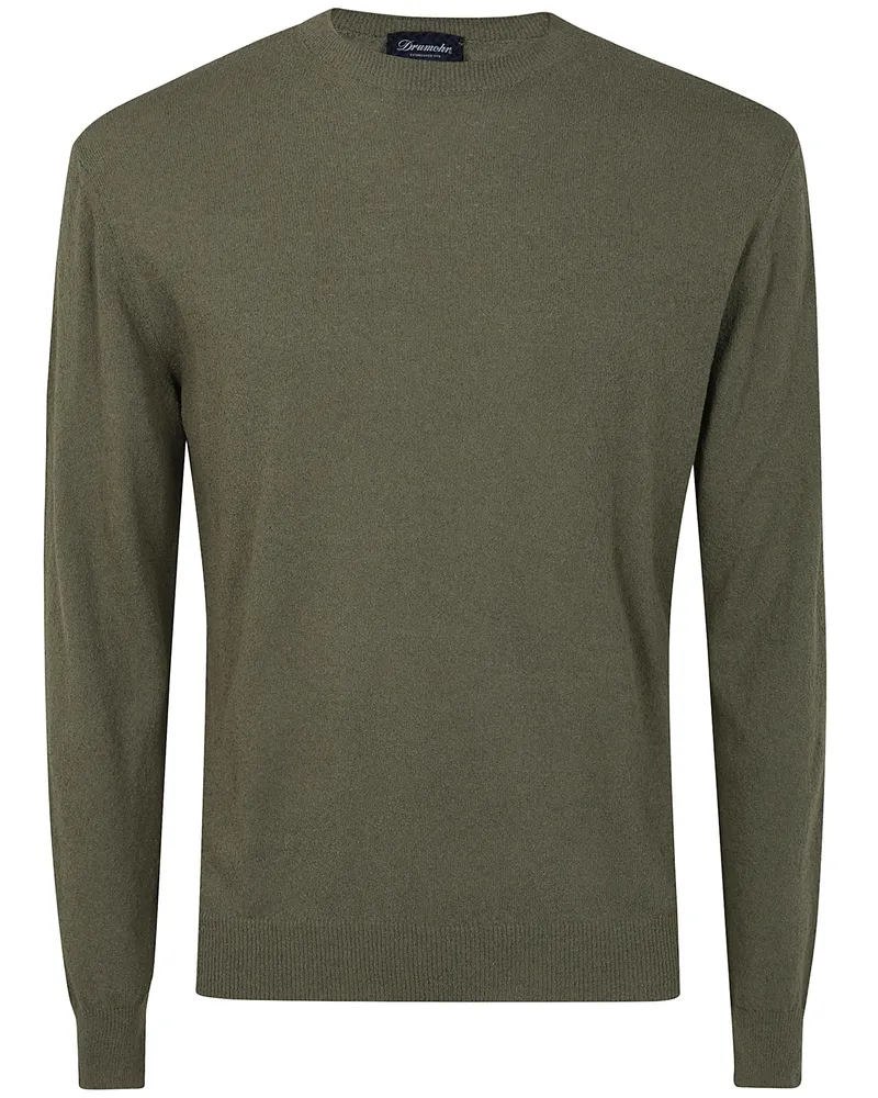 Drumohr  Long Sleeves Round Neck Sweater Green
