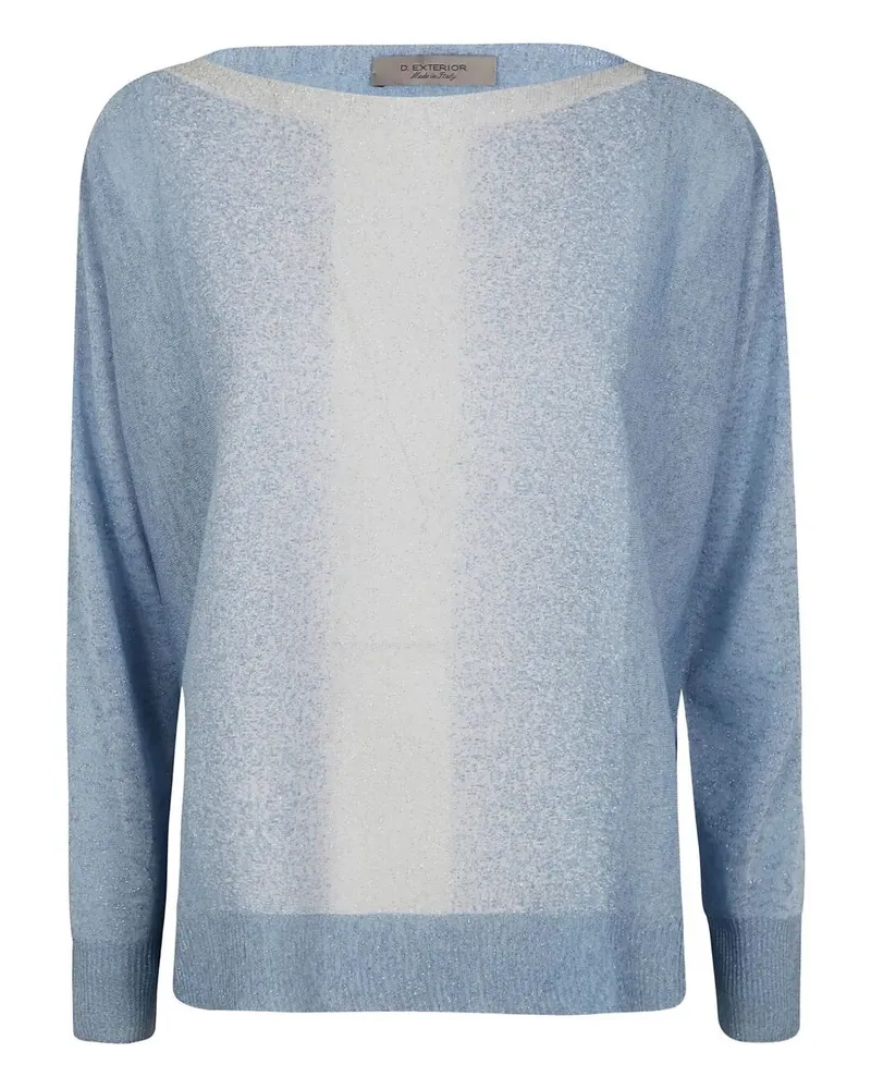 D.EXTERIOR D. EXTERIOR Funded Lux Long Sleeves Oversized T-Shirt Blue