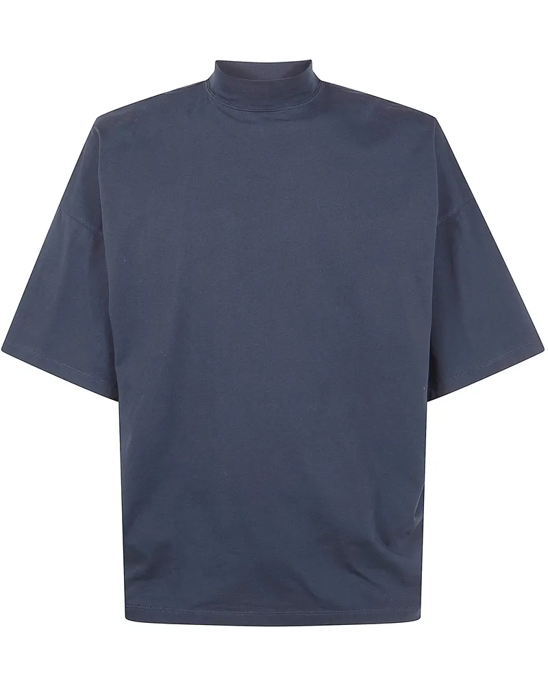 Jil Sander Crewneck Short Sleeves Classic T-Shirt Blue