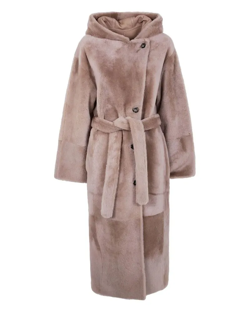 Yves Salomon Manteau 124Cm" Jacket Beige