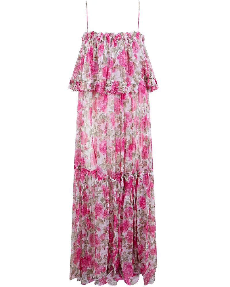 Chloé Long Floreal Skirt White