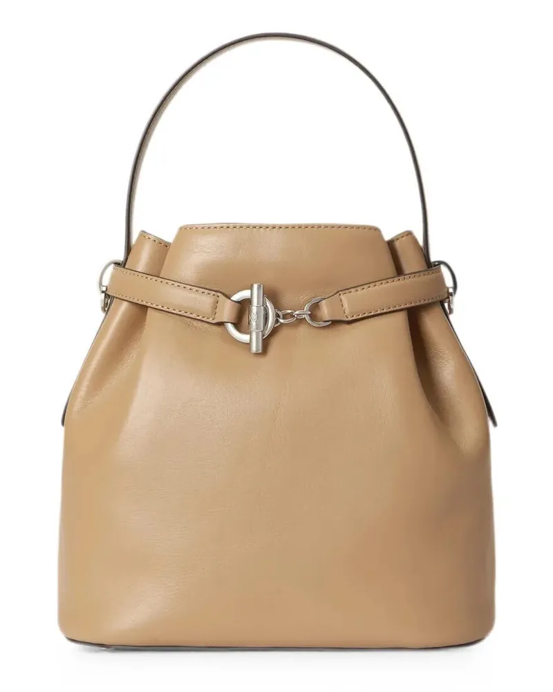 Ralph Lauren Shoulder Bag Silver Handle "Blke Beige