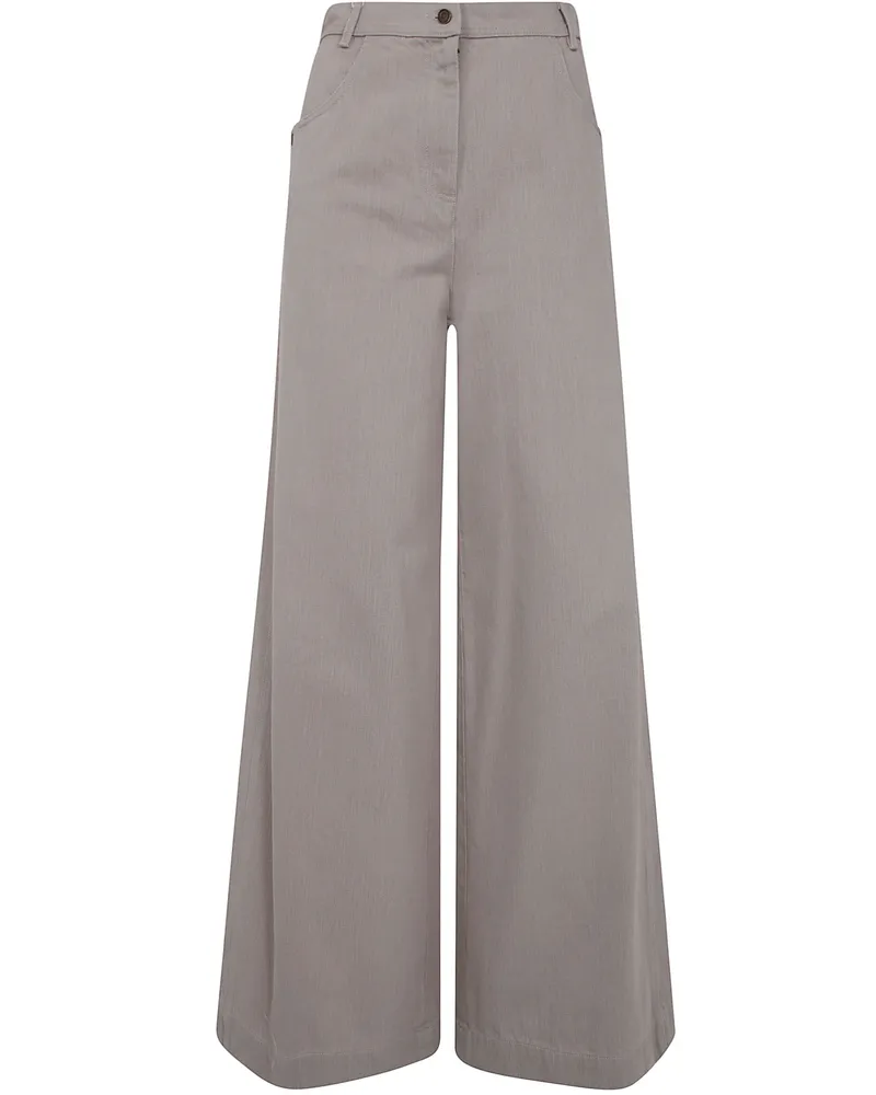 Max Mara Pants Cotton Bull Oversized Jeans "Mxm Alamaro Gray