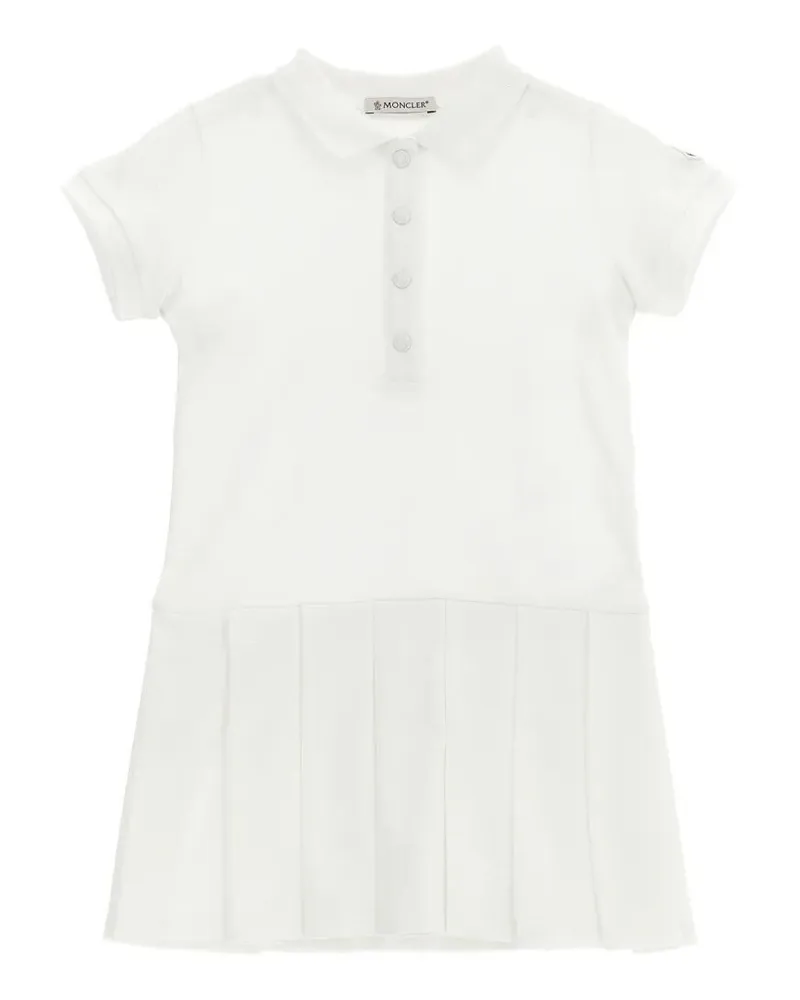 Moncler Polo Neck Dress White