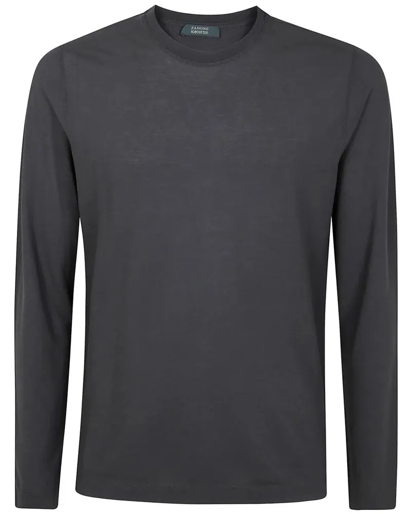 Zanone Long Sleeves Classic T-Shirt Green